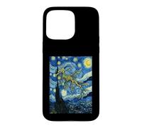 Custodia per iPhone 15 Pro Max Van Gogh Notte stellata Leafy Sea Dragon Art