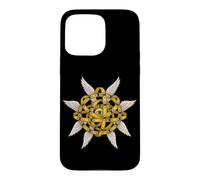 Custodia per iPhone 15 Pro Max Vetro colorato cristiano Angel Ophanim biblicamente accurato