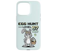 Custodia per iPhone 15 Pro Max Videogioco di Caccia all'uovo del coniglietto pasquale del giocatore livello 67