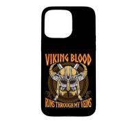 Custodia per iPhone 15 Pro Max Viking Blood Runs through my Veins Norse Nordic Mythology