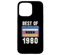Custodia per iPhone 15 Pro Max Vintage 1980's Kid Retro Born In the 1980 Cassette