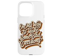 Custodia per iPhone 15 Pro Max Vintage 70s divertente sulla mia strada per prendere decisioni cattive spiaggia