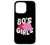 Custodia per iPhone 15 Pro Max Vintage 80's slogan themed party, Lips bubble 80s Girls