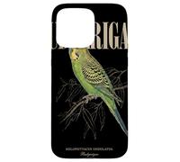 Custodia per iPhone 15 Pro Max Vintage Budgerigar Bird Watching Arte Natura Amore Uccelli
