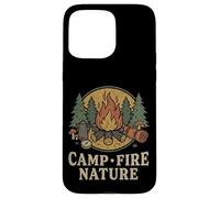 Custodia per iPhone 15 Pro Max Vintage Campeggio Avventura All'aperto Regalo Camp Fuoco