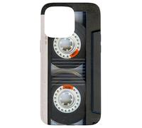 Custodia per iPhone 15 Pro Max Vintage Cassette Tape Classic Retro Old Fashion Black