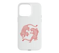 Custodia per iPhone 15 Pro Max Vintage leopardo grande gatto inciso retrò giungla selvaggia