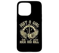 Custodia per iPhone 15 Pro Max Vintage Retro Style Playing Music Guitar Forever Rock N Roll