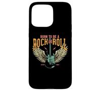 Custodia per iPhone 15 Pro Max Vintage Retro Style Playing Music Guitar Forever Rock N Roll