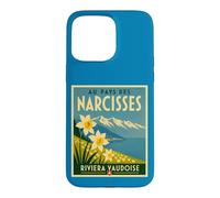 Custodia per iPhone 15 Pro Max Vintage Riviera Vaudoise Narciso Svizzera Viaggi
