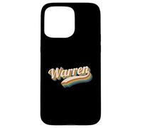 Custodia per iPhone 15 Pro Max Vintage Warren Nome Personalizzato Warren