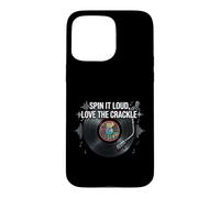 Custodia per iPhone 15 Pro Max Vinyl Record Collector Spin It Loud Love The Crackle