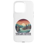 Custodia per iPhone 15 Pro Max Virgin River T-Shirt Retro Minimalist River Virgin
