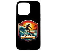 Custodia per iPhone 15 Pro Max Wave Warrior Surfer Citazione Amante Surf Board Ocean Fun