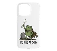 Custodia per iPhone 15 Pro Max We Rise At Dawn Season Spooky Frog Meme Zombie Halloween