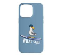 Custodia per iPhone 15 Pro Max WHAT SUP Beaches Gabbiano in stand up paddling casuale