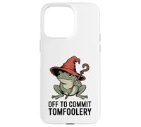 Custodia per iPhone 15 Pro Max Whimsical Frog Wizard Off to Commit Tom Foolery Frog Meme