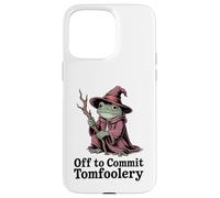 Custodia per iPhone 15 Pro Max Whimsical Frog Wizard Off to Commit Tomfoolery Frog Meme