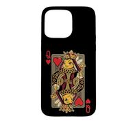 Custodia per iPhone 15 Pro Max Whimsical Queen Bee - Carte da gioco a forma di cuore