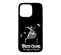 Custodia per iPhone 15 Pro Max White Crane/L'eredità di Fang Chi/Manga Style Design