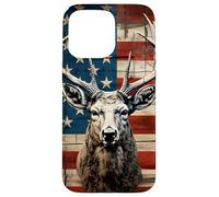 Custodia per iPhone 15 Pro Max Whitetail Deer Buck Hunting Vintage Hunter American USA
