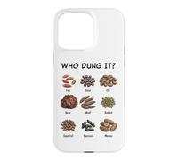 Custodia per iPhone 15 Pro Max Who Dung It? Funny Animal Droppings Nature Diagram Detective