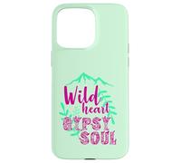 Custodia per iPhone 15 Pro Max Wild Heart Gypsy Soul Boho Mountain Nature Design