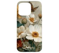 Custodia per iPhone 15 Pro Max Wildflower Butterfly Floral Botanical Nature Flower Vintage