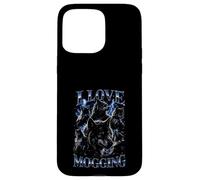 Custodia per iPhone 15 Pro Max Wolf Love Mogging Divertente Gen-Z Meme