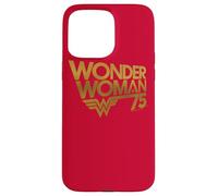 Custodia per iPhone 15 Pro Max Wonder Woman 75th Anniversary Gold Logo