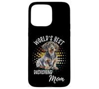 Custodia per iPhone 15 Pro Max World's Best Dachshund Mom Wire Haired Dog Doxie Mom
