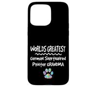 Custodia per iPhone 15 Pro Max Worlds Greatest Tedesco Capelli Corti Puntatore Nonna Cane Zampa