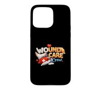 Custodia per iPhone 15 Pro Max Wound Care Crew Leopard Nursing Ferita Ostomia Infermiera WCN RN