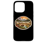 Custodia per iPhone 15 Pro Max Wyoming Souvenir Stato Visitatore Memorabilia Viaggiatore Turistico
