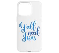 Custodia per iPhone 15 Pro Max Ya'll Need Jesus Easter Christian Church Uomini Donne Ragazzi Ragazza