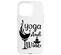 Custodia per iPhone 15 Pro Max Yoga E Meditazione Vino Posa Wine Lover Relax