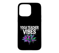 Custodia per iPhone 15 Pro Max Yoga Teacher Vibes Dripping Lotus Flower Aesthetic