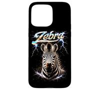 Custodia per iPhone 15 Pro Max Zebra Heavy Metal Concerto di musica Animal Rock N Roll anni '80