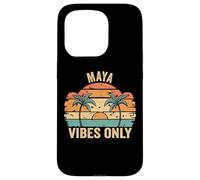 Custodia per iPhone 15 Pro MAYA Vibes Only Cute Retro Girls MAYA Name
