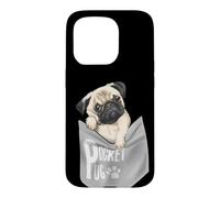 Custodia per iPhone 15 Pro Men's Women's Kids Funny Cool Pocket Pug Pets Graphic Design