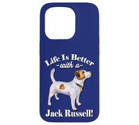 Custodia per iPhone 15 Pro Mens Womens Kids Life Is Better Jack Russell Terrier Lover