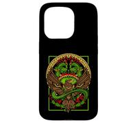 Custodia per iPhone 15 Pro Mexican Pride Eagle Emblem Patriotic México Aztec Calendar