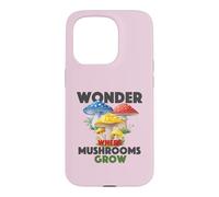 Custodia per iPhone 15 Pro Mi chiedo dove i funghi crescono foraggiamento amante delle vibrazioni della foresta