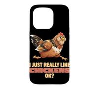 Custodia per iPhone 15 Pro Mi piacciono davvero i polli Ok Farm Easter Egger Pollo