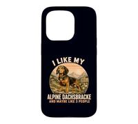 Custodia per iPhone 15 Pro Mi piace il mio Alpine Dachsbracke e forse come 3 persone umorismo