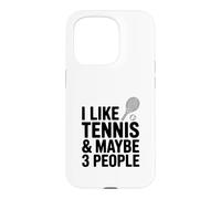 Custodia per iPhone 15 Pro Mi piace il tennis e forse 3 persone