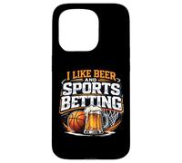 Custodia per iPhone 15 Pro Mi piace la birra e le scommesse sportive Parlay Bere Basket