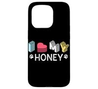 Custodia per iPhone 15 Pro Miele personalizzato Dog Name Honey Pet Lover