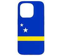 Custodia per iPhone 15 Pro Minimal Curacao Flag Inspired Stars and Stripe Art