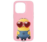 Custodia per iPhone 15 Pro Minions Cute Bob In Love Heart Shaped Glasses Portrait